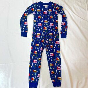 Hanna Andersson Holiday Village Pajama Set Kids Organic Cotton Size 5
